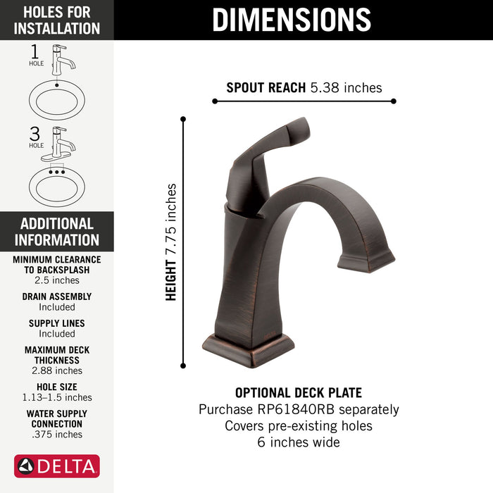 Delta Dryden 551 Single Handle Bathroom Faucet