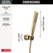 Delta Universal Showering Components 55808 Premium Single-Setting Adjustable Wall Mount Hand Shower, lumicoat champagne...