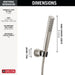 Delta Universal Showering Components 55808 Premium Single-Setting Adjustable Wall Mount Hand Shower, lumicoat stainless -...