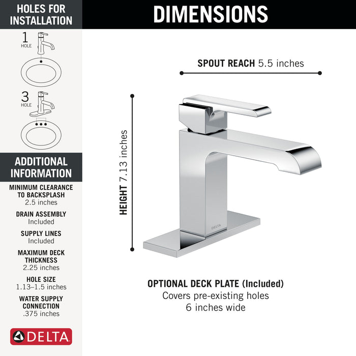 Delta Ara 567LF Single Handle Bathroom Faucet
