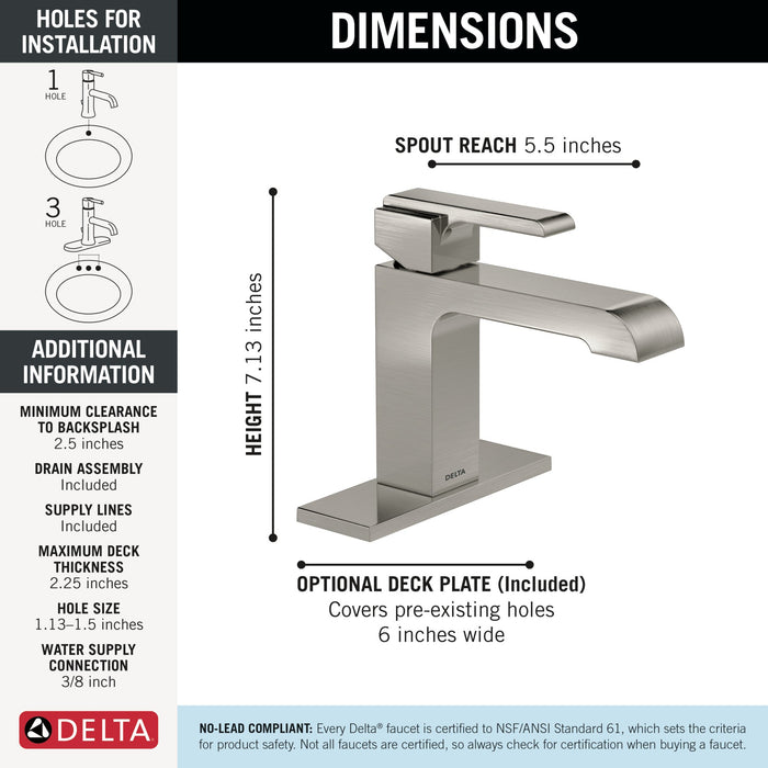 Delta Ara 567LF Single Handle Bathroom Faucet
