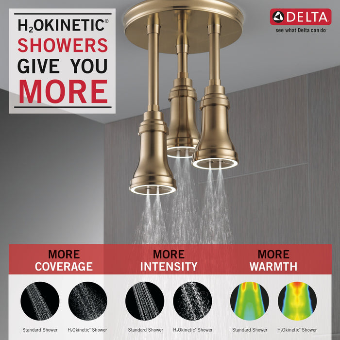 Delta Universal Showering Components 57190 H2OKINETIC Pendant Raincan Shower Head with LED Light, champagne bronze - view 5