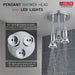 Delta Universal Showering Components 57190 H2OKINETIC Pendant Raincan Shower Head with LED Light, chrome - view 4