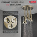 Delta Universal Showering Components 57190 H2OKINETIC Pendant Raincan Shower Head with LED Light, polished nickel - view 4