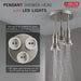 Delta Universal Showering Components 57190 H2OKINETIC Pendant Raincan Shower Head with LED Light, stainless steel - view 4