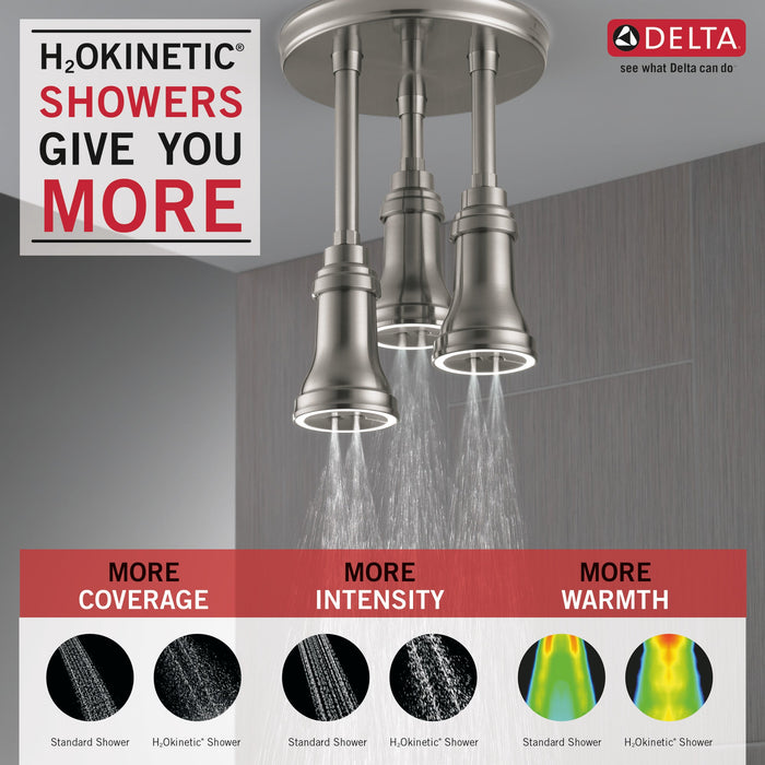 Delta Universal Showering Components 57190 H2OKINETIC Pendant Raincan Shower Head with LED Light, stainless steel - view 5
