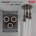 Delta Universal Showering Components 57190 H2OKINETIC Pendant Raincan Shower Head with LED Light, venetian bronze - view 4