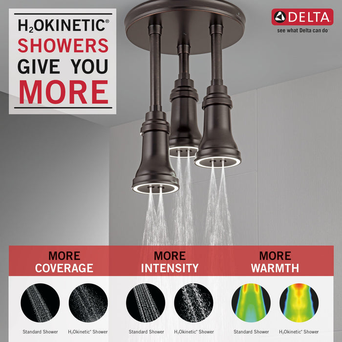 Delta Universal Showering Components 57190 H2OKINETIC Pendant Raincan Shower Head with LED Light, venetian bronze - view 5
