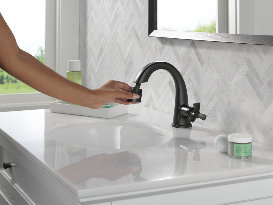 Delta Stryke 5776 Single Handle Pull Down Bathroom Faucet, matte black - view 2