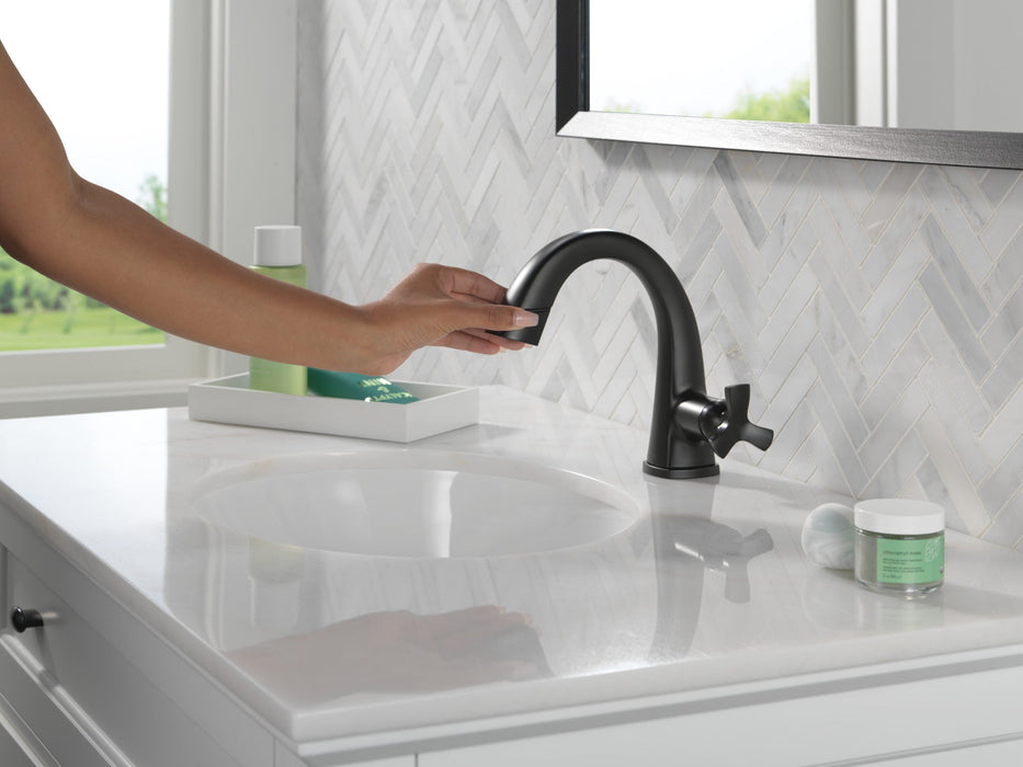 Delta Stryke 5776 Single Handle Pull Down Bathroom Faucet, matte black - view 3
