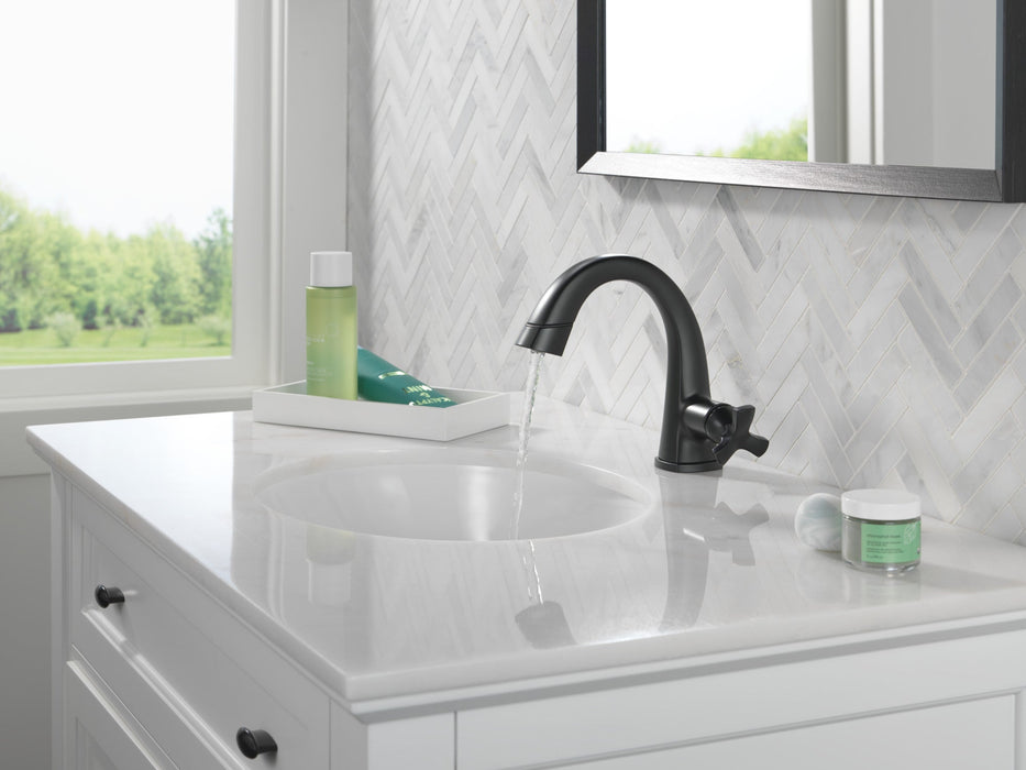 Delta Stryke 5776 Single Handle Pull Down Bathroom Faucet, matte black - view 5