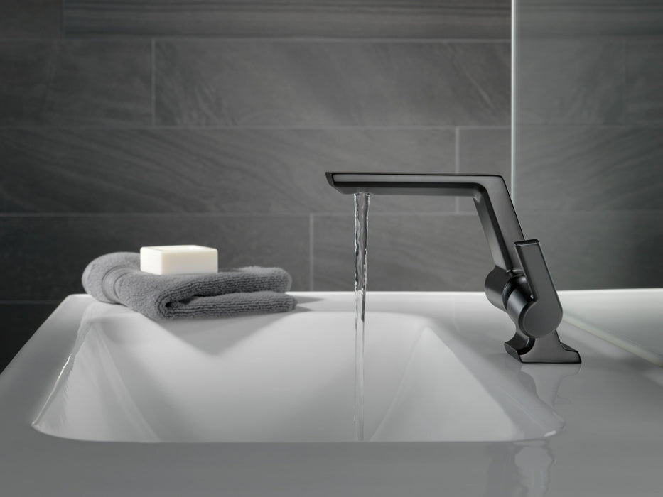 Delta 599-LPU-DST Pivotal Single Handle Lavatory Faucet, matte black - view 4