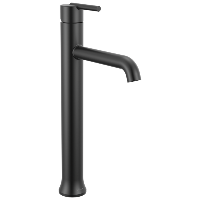 Delta Trinsic 759 Single Handle Vessel Bathroom Faucet, matte black
