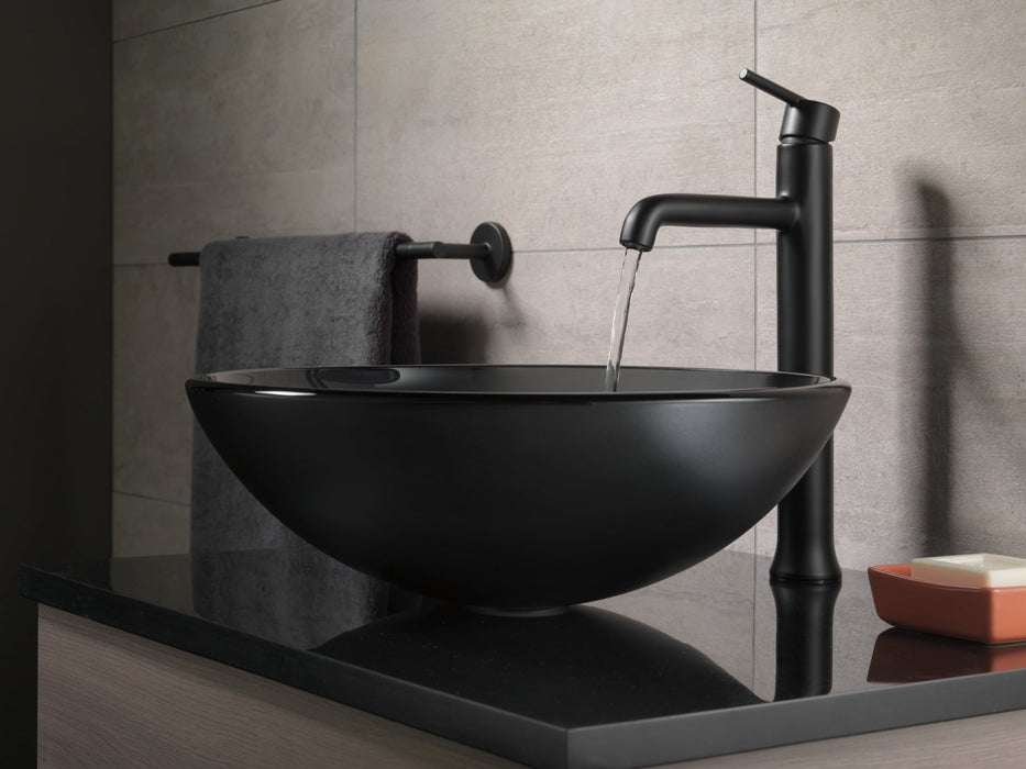 Delta Trinsic 759 Single Handle Vessel Bathroom Faucet, matte black - view 2