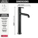 Delta Trinsic 759 Single Handle Vessel Bathroom Faucet, matte black - view 4