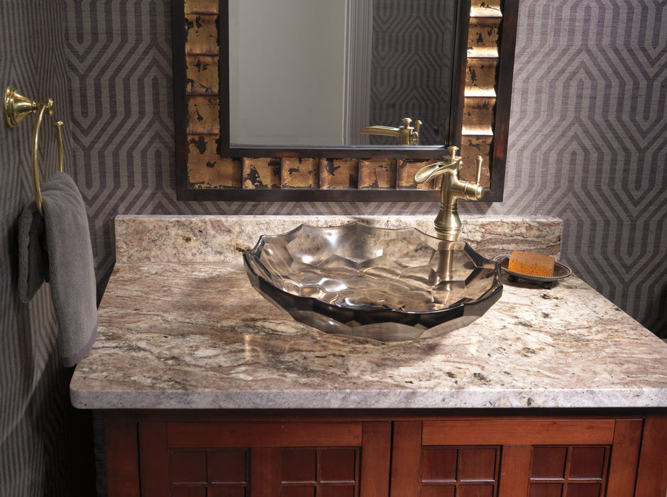 Delta Cassidy 798LF Single Handle Channel Vessel Bathroom Faucet, champagne bronze - view 2