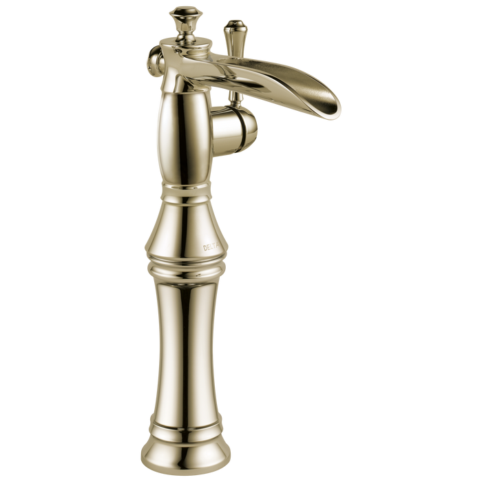 Delta Cassidy 798LF Single Handle Channel Vessel Bathroom Faucet, polished nickel