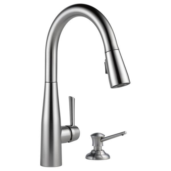 Delta Essa 9113 Single Handle Pull-Down Kitchen Faucet, arctic stainless - view 2