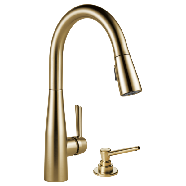Delta Essa 9113 Single Handle Pull-Down Kitchen Faucet, champagne bronze - view 2