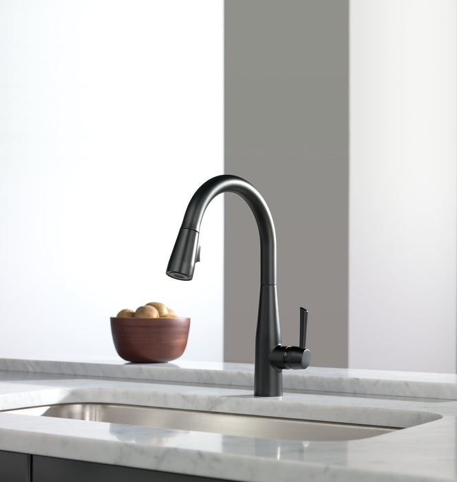 Delta Essa 9113 Single Handle Pull-Down Kitchen Faucet, matte black - view 4