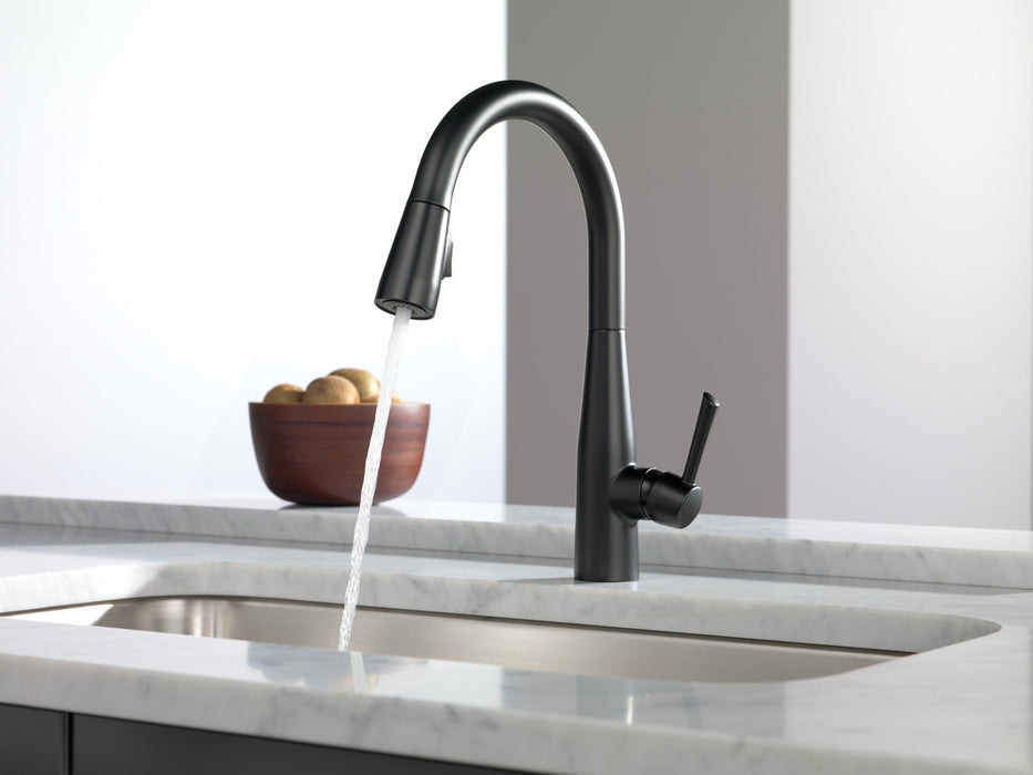 Delta Essa 9113 Single Handle Pull-Down Kitchen Faucet, matte black - view 5