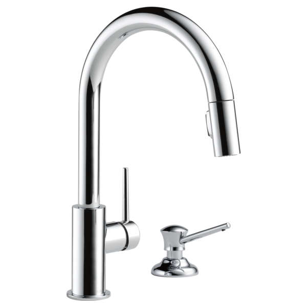 Delta Trinsic 9159 Single Handle Pull-Down Kitchen Faucet, chrome - view 2