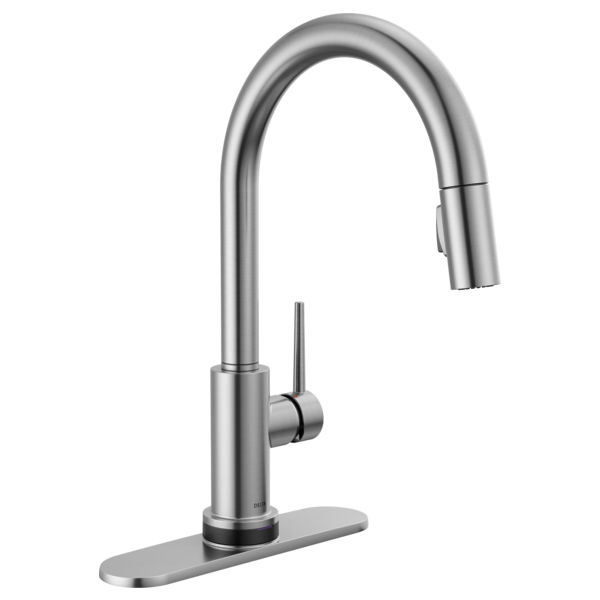 Delta Trinsic 9159T Single Handle Pull-Down Kitchen Faucet with TouchTouch 2O Technology, arctic stainless - view 3