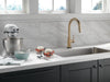 Delta Trinsic 9159T Single Handle Pull-Down Kitchen Faucet with TouchTouch 2O Technology, champagne bronze - view 4