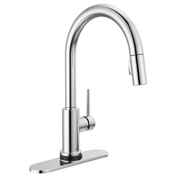 Delta Trinsic 9159T Single Handle Pull-Down Kitchen Faucet with TouchTouch 2O Technology, chrome - view 2