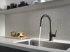 Delta Trinsic 9159T Single Handle Pull-Down Kitchen Faucet with TouchTouch 2O Technology, matte black - view 5