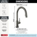 Delta Trinsic 9159TL TouchTouch 2O Technology Kitchen Faucet with Touchless Technology, black stainless - view 3