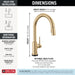 Delta Trinsic 9159TL TouchTouch 2O Technology Kitchen Faucet with Touchless Technology, champagne bronze - view 3