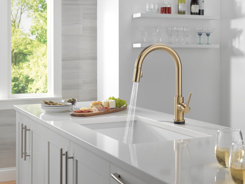 Delta Trinsic 9159TL TouchTouch 2O Technology Kitchen Faucet with Touchless Technology, champagne bronze - view 4