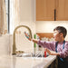 Delta Trinsic 9159TLV VoiceIQ Kitchen Faucet with TouchTouch 2O Technology with Touchless Technology, champagne bronze -...