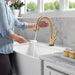 Delta Leland 9178TL TouchTouch 2O Technology Kitchen Faucet with Touchless Technology, champagne bronze - view 2