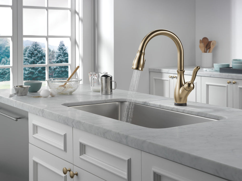 Delta Leland 9178TL TouchTouch 2O Technology Kitchen Faucet with Touchless Technology, champagne bronze - view 3