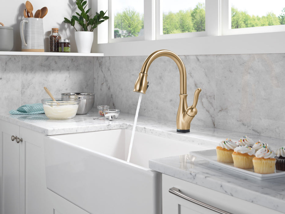 Delta Leland 9178TL TouchTouch 2O Technology Kitchen Faucet with Touchless Technology, champagne bronze - view 4