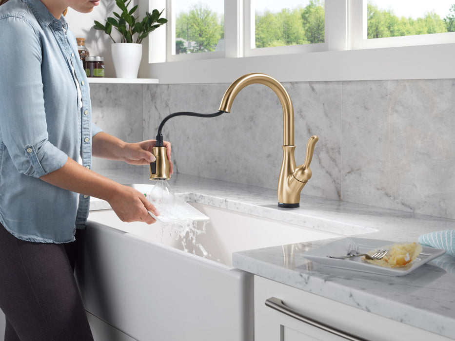Delta Leland 9178TL TouchTouch 2O Technology Kitchen Faucet with Touchless Technology, champagne bronze - view 5