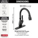 Delta Leland 9178TL TouchTouch 2O Technology Kitchen Faucet with Touchless Technology, matte black - view 2