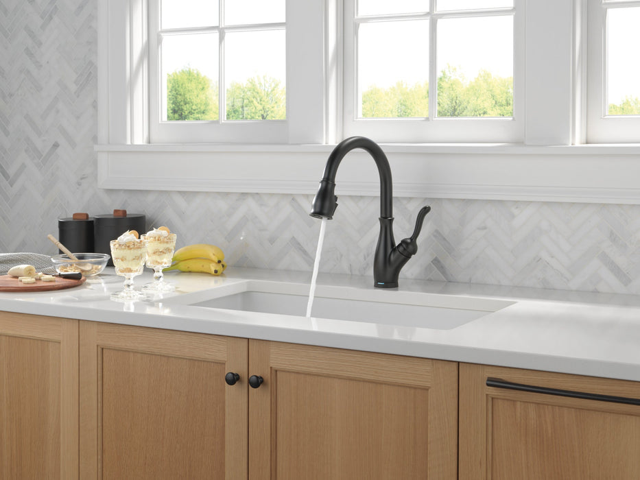 Delta Leland 9178TL TouchTouch 2O Technology Kitchen Faucet with Touchless Technology, matte black - view 4