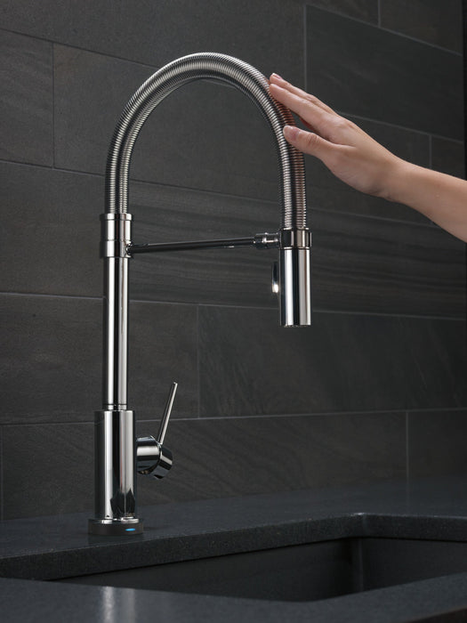 Delta Trinsic 9659T Single-Handle Pull-Down Spring Kitchen Faucet with TouchTouch 2O Technology, chrome - view 4