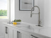 Delta Trinsic 9659TL TouchTouch 2O Technology Kitchen Faucet with Touchless Technology, black stainless - view 4