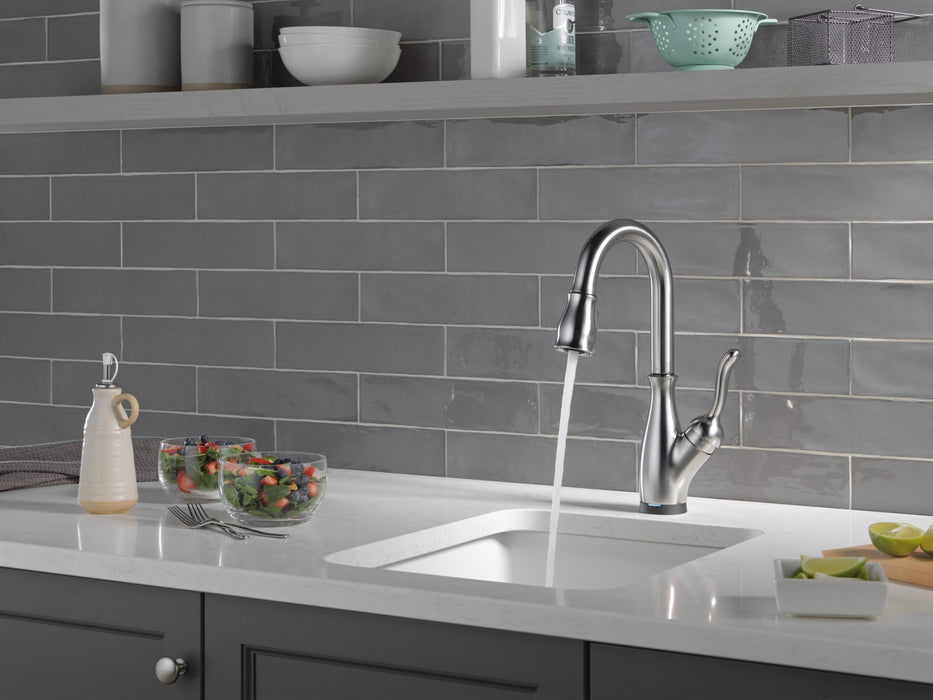 Delta Leland 9678TL Touch2O Bar / Prep Faucet with Touchless Technology, arctic stainless - view 4