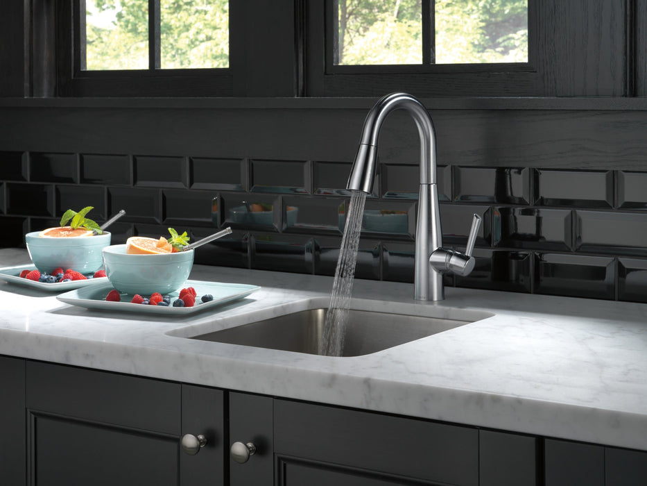 Delta Essa 9913 Single Handle Pull-Down Bar / Prep Faucet, arctic stainless - view 3