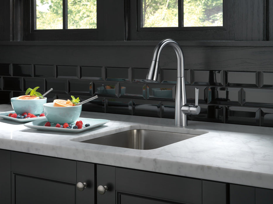 Delta Essa 9913 Single Handle Pull-Down Bar / Prep Faucet, arctic stainless - view 5