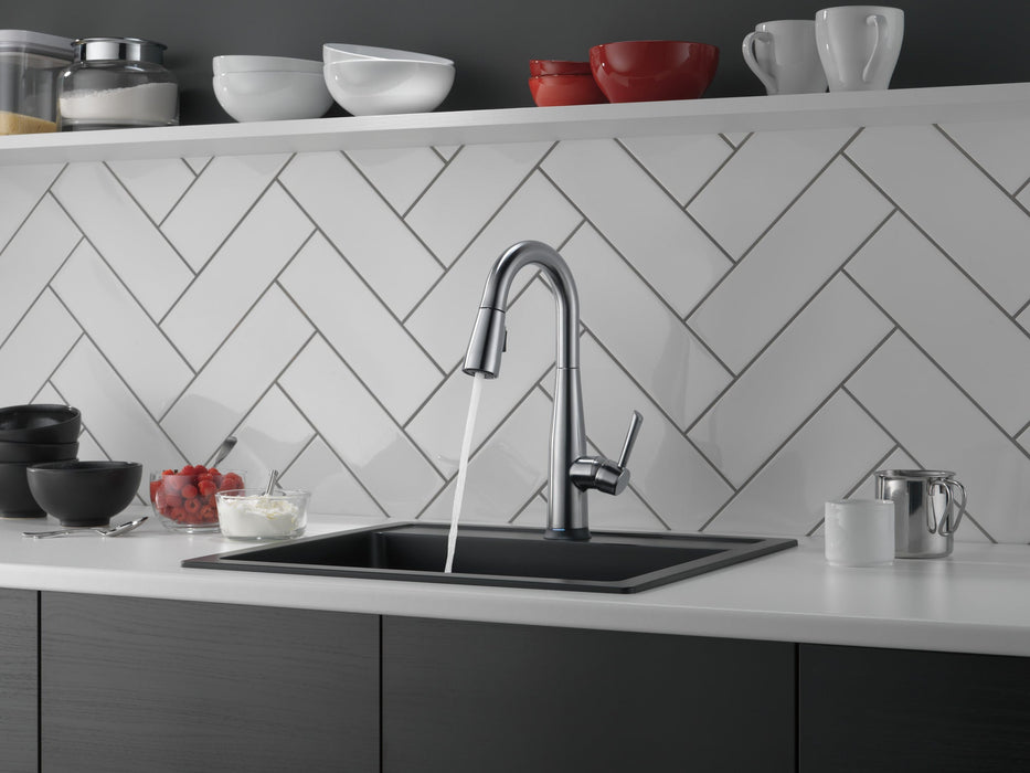 Delta Essa 9913T Single Handle Pull-Down Bar / Prep Faucet with TouchTouch 2O Technology, arctic stainless - view 2