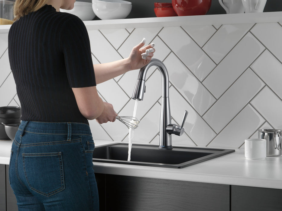 Delta Essa 9913T Single Handle Pull-Down Bar / Prep Faucet with TouchTouch 2O Technology, arctic stainless - view 5