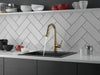 Delta Essa 9913T Single Handle Pull-Down Bar / Prep Faucet with TouchTouch 2O Technology, champagne bronze - view 3