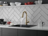 Delta Essa 9913T Single Handle Pull-Down Bar / Prep Faucet with TouchTouch 2O Technology, champagne bronze - view 4