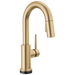 Delta Trinsic 9959T Single Handle Pull-Down Bar / Prep Faucet with TouchTouch 2O Technology, champagne bronze